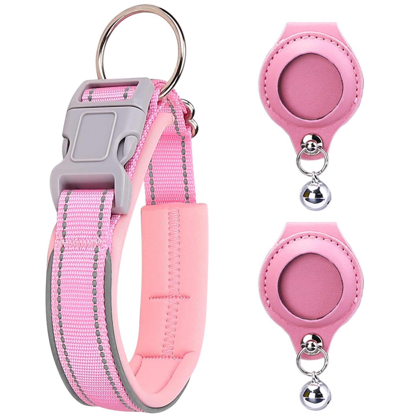 Protective Leather Airtag Case Pet Collar