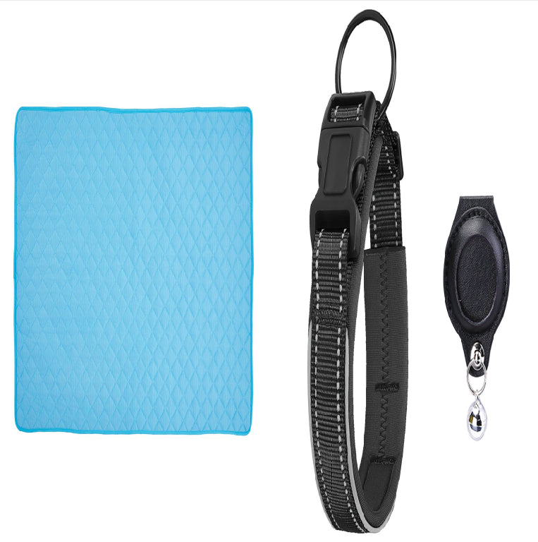Protective Leather Airtag Case Pet Collar